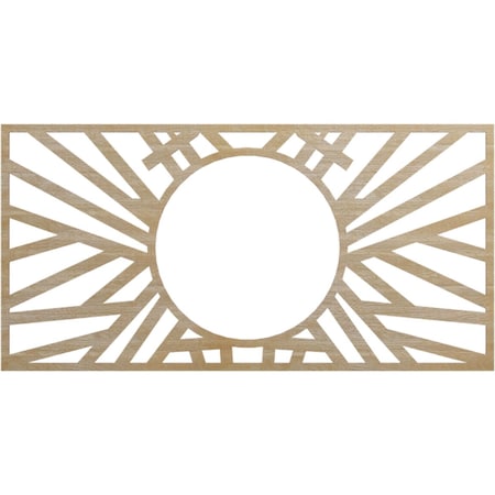 Ekena Millwork Hoover Wood Fretwork Pierced Ceiling Medallion, Birch, 34"W x 17"H x 12 5/8"ID x 3/8"T CMWP34X17X0375HOBI
